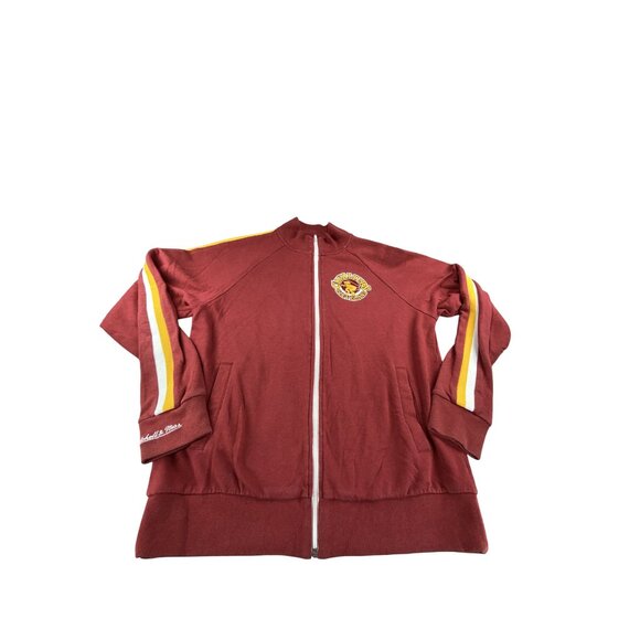 Cleveland Cavaliers Jacket Hardwood Classics Red Mitchell & Ness Sz L Basketball - Picture 1 of 8